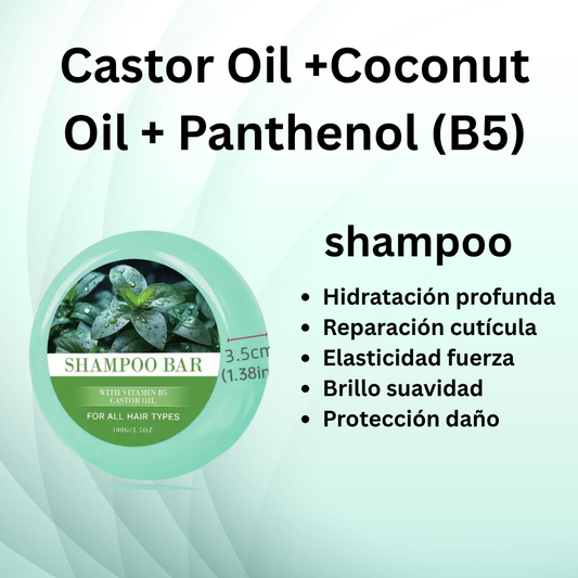 Peppermint Solid Shampoo Bar – With Panthenol & Coconut Oil, Deep Cleansing & Moisturizing, Anti-Frizz & Refreshing Scalp Care, Unisex, 60g/2oz