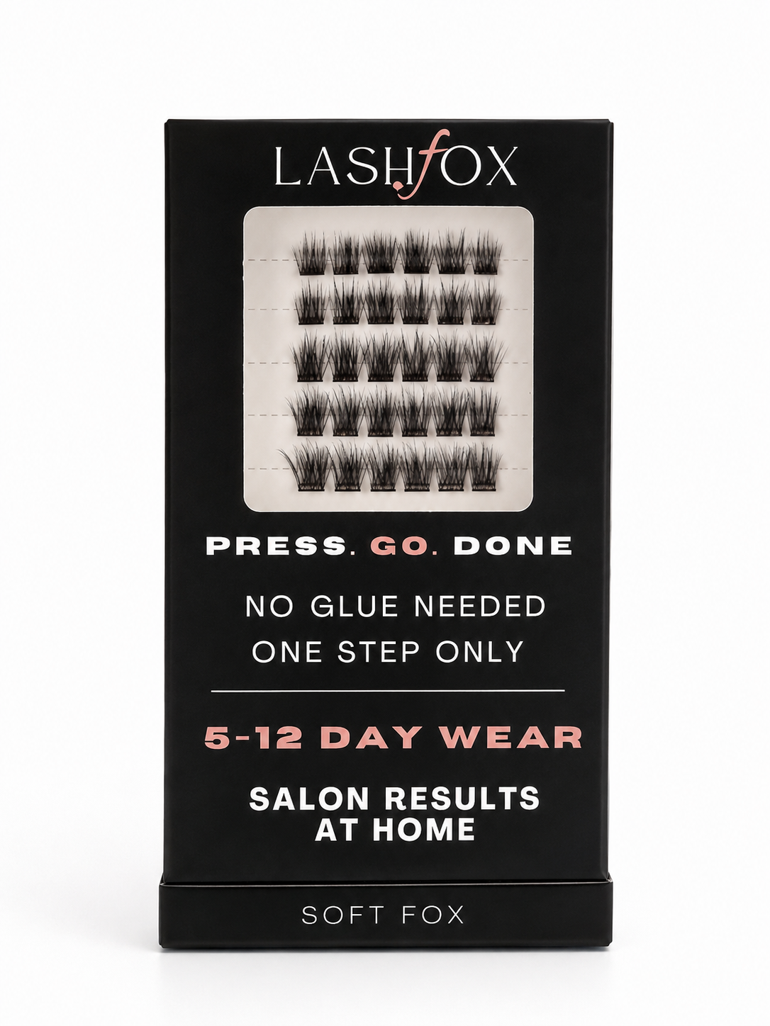 LashFox SOFT FOX Press-On Lashes Kit – No Glue Needed, DIY Lash Extensions, Wispy  Lashes, Reusable Natural Look, 5–12 Day Wear