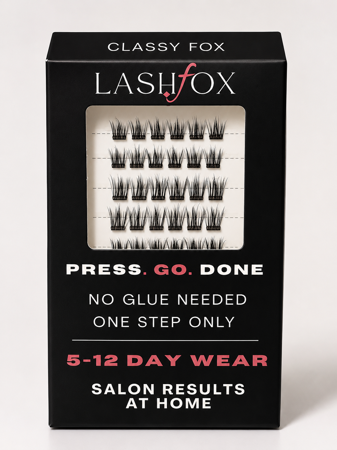 LashFox CLASSY FOX Press-On Lashes Kit – No Glue Needed, DIY Lash Extensions, Wispy  Lashes, Reusable Natural Look, 5–12 Day Wear (Copy)