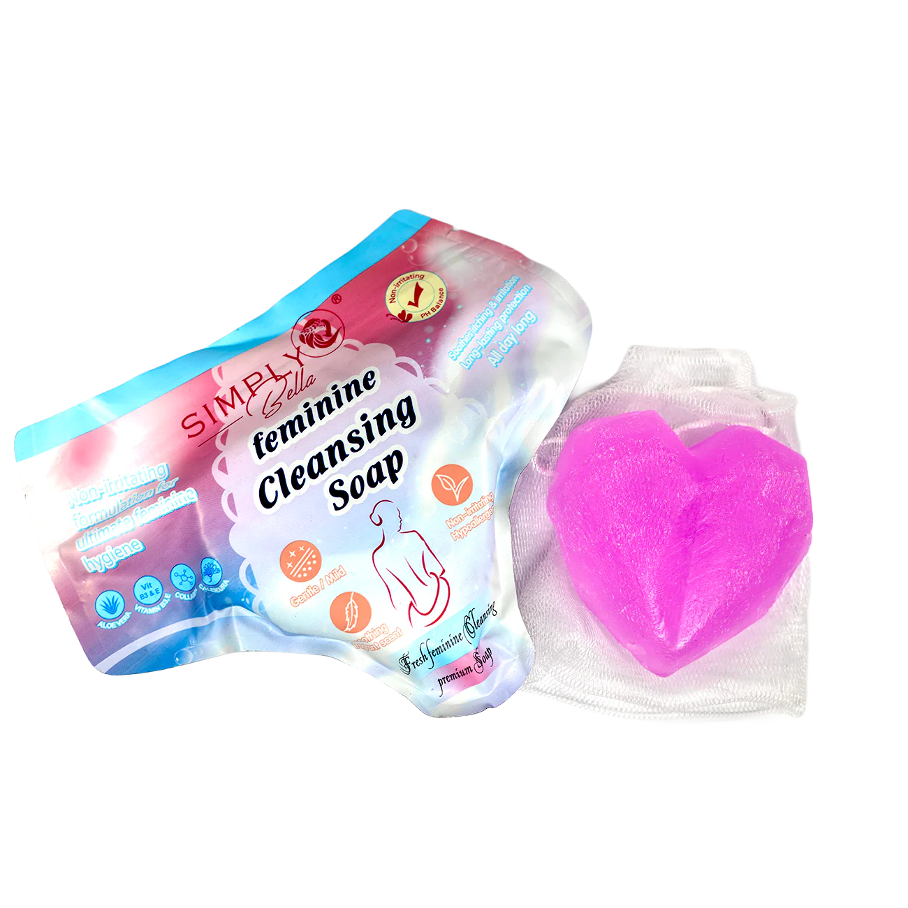 Feminine pH-Balanced Intimate Cleansing Soap – Gentle Daily Feminine Wash for Sensitive Skin (Feminine Hygiene Cleansing Bar)