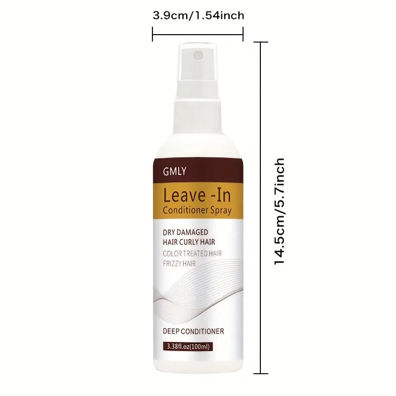 Protector de Calor Leave-In Conditioner Spray – Silky Smooth Hair, Heat Protectant up to 450°F, Enriched with Argan, Keratin, Jojoba, Coconut & Aloe, Hydrating for All Hair Types