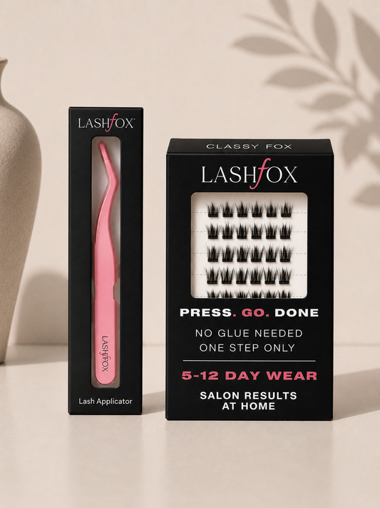 Classy Fox Lash Kit – No Glue Needed DIY Lashes | LashFox Pink Lash Applicator