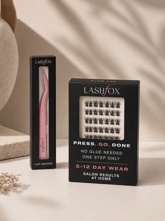 GLAM Fox Lash Kit – No Glue Needed DIY Lashes | LashFox Pink Lash Applicator