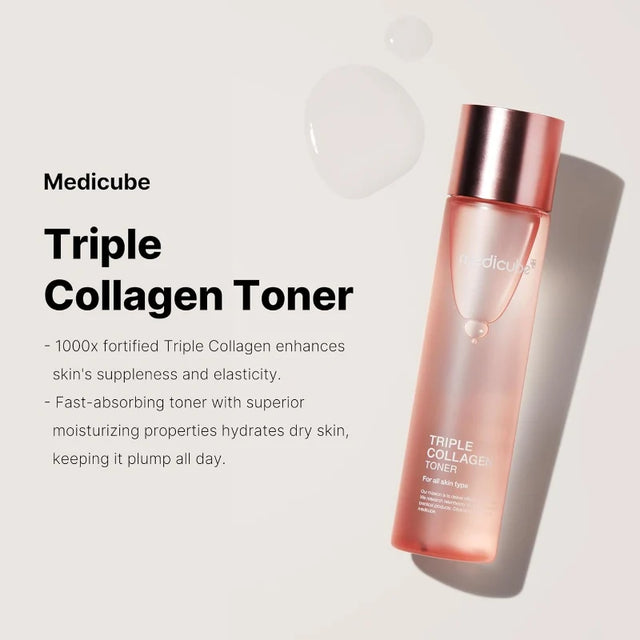 Medicube Triple Collagen Toner – Firming & Hydrating Toner with 3 Types of Collagen Tónico Hidratante y Reafirmante con Triple Colágeno